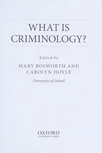 What is criminology?