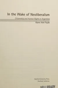 In the wake of neoliberalism