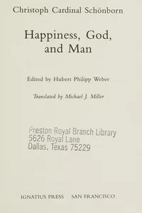 Happiness, God, and man