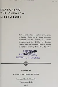 Searching the chemical literature