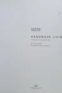 Cover of Lotta Jansdotter handmade living
