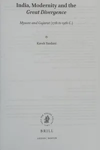India, Modernity and the <i>Great Divergence</i>