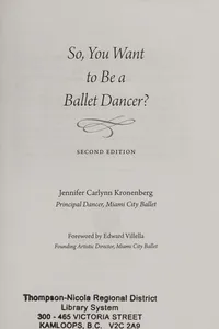Cover of So, you want to be a ballet dancer?