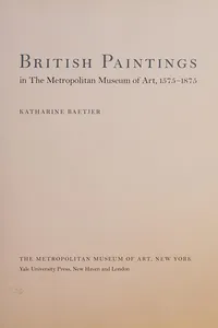 British paintings in the Metropolitan Museum of Art, 1575-1875