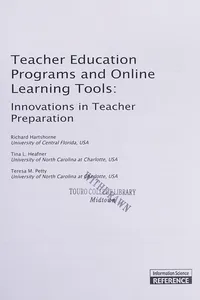 Teacher education programs and online learning tools