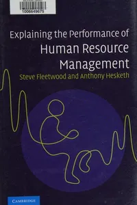 Explaining the performance of human resource management