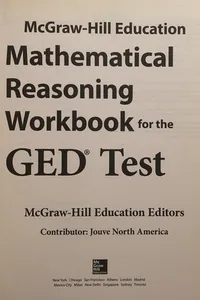 Mathematical reasoning workbook for the GED test
