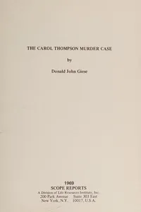 The Carol Thompson murder case
