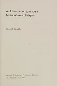 An introduction to ancient Mesopotamian religion