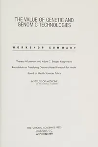 Value of genetic and genomic technologies