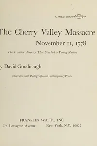 The Cherry Valley massacre, November 11, 1778