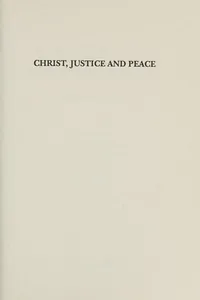 Christ, justice and peace
