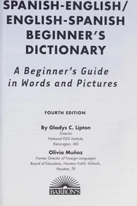 Spanish-English/English-Spanish beginner's dictionary