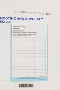 Mooting and advocacy skills