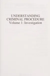 Understanding criminal procedure