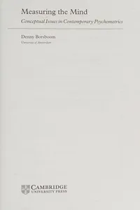 MEASURING THE MIND: CONCEPTUAL ISSUES IN MODERN PSYCHOMETRICS