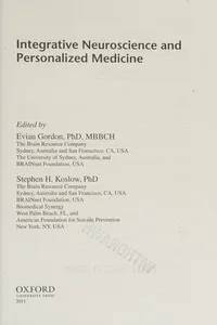 Integrative neuroscience and personalized medicine