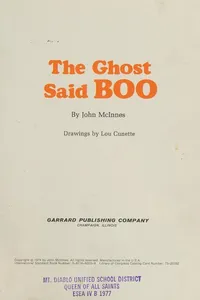 The ghost said boo