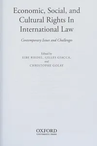 Economic, Social, and Cultural Rights in International law