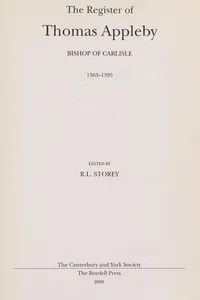 The register of Thomas Appleby, Bishop of Carlisle, 1363-1395