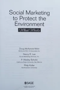 Social marketing to protect the environment