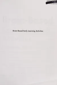 Cover of Brain-based early learning activities