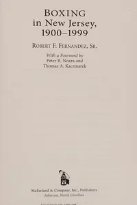 Boxing in New Jersey, 1900-1999