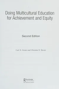 Capa de Doing multicultural education for achievement and equity