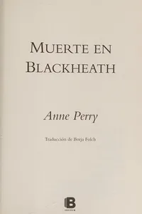 Cover of Muerte en Blackheath by Anne Perry - undifferentiated