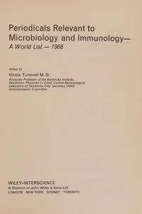 Periodicals relevant to microbiology and immunology