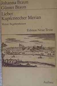 Cover of Lieber Kupferstecher Merian by Johanna Braun
