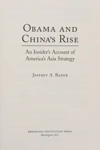 Obama and China's rise