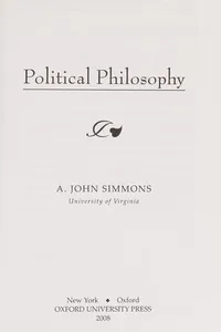 Cover of Political philosophy
