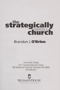 The strategically small church