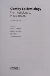 Obesity epidemiology