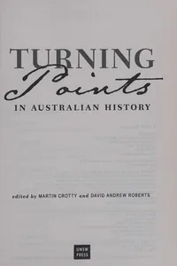 Turning points in Australian history