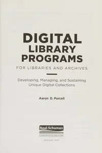 Digital library programs for libraries and archives