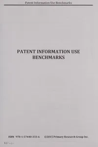 Patent information use benchmarks