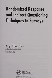 Randomized response and indirect questioning techniques in surveys