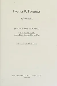 Poetics & polemics, 1980-2005