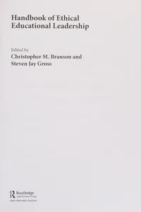 Handbook of Ethical Educational Leadership