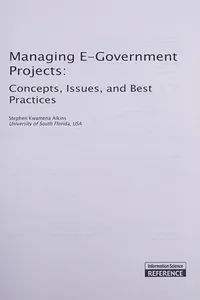 Managing e-government projects