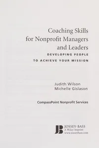 Coaching skills for nonprofit managers and leaders