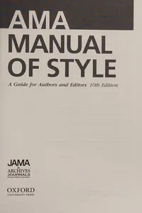 AMA manual of style