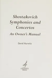 Shostakovich symphonies and concertos