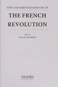 Oxford Handbook of the French Revolution