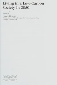 Living in a low-carbon society in 2050