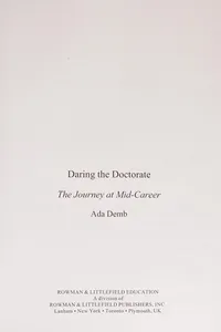 Daring the Doctorate