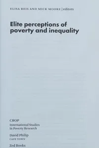 Elite perceptions of poverty and inequality