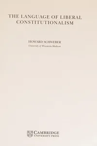 LANGUAGE OF LIBERAL CONSTITUTIONALISM